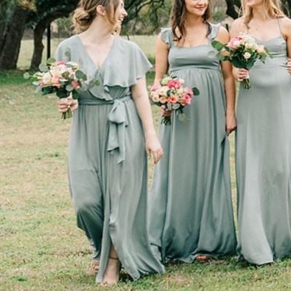 Show Me Your MuMu Silver Sage Bridesmaid Dress - Picture 4 of 5